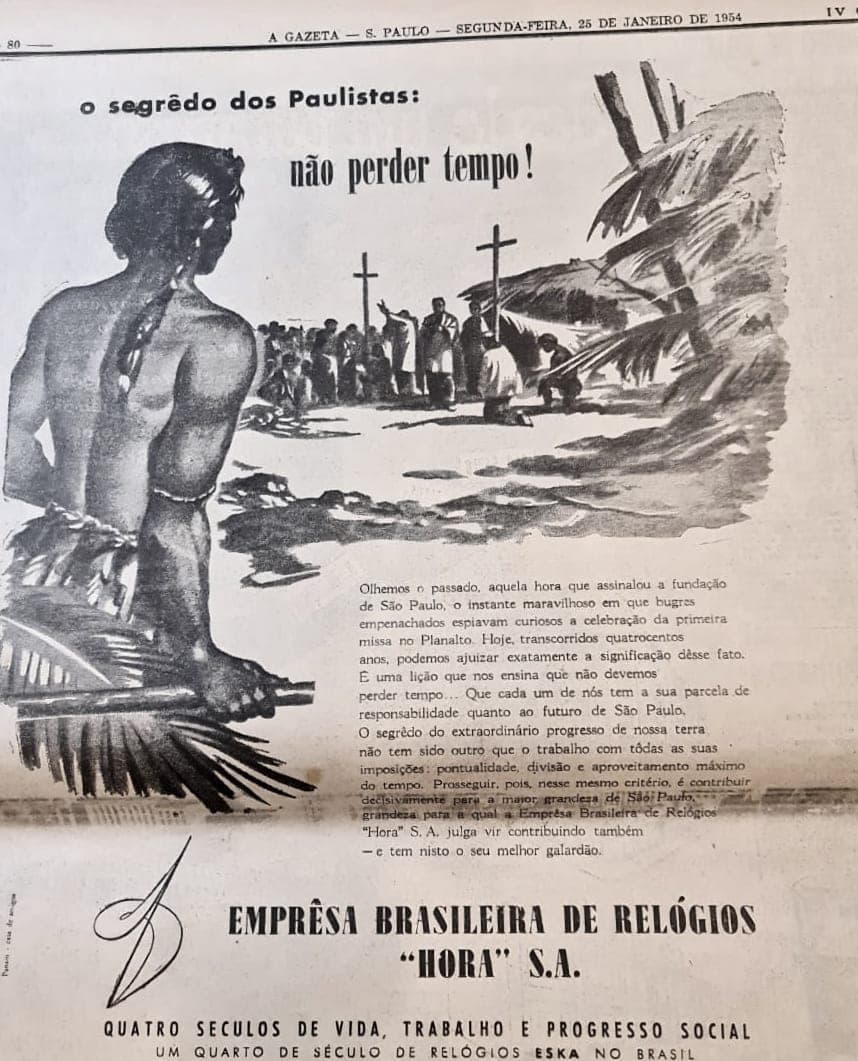 Registros publicitários da época — a linguagem visual de 1954